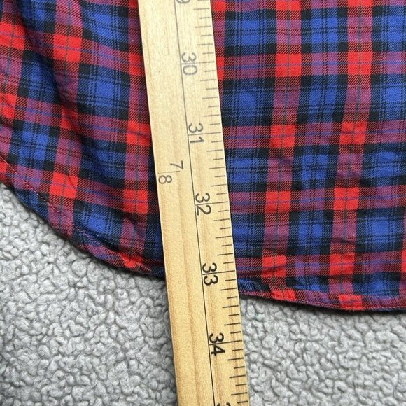 Ralph Lauren Shirt Mens Extra Large Red Blue Plaid Yellow Pony Classic Fit XL - Picture 12 of 12